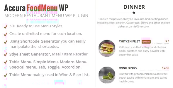 Accura FoodMenu